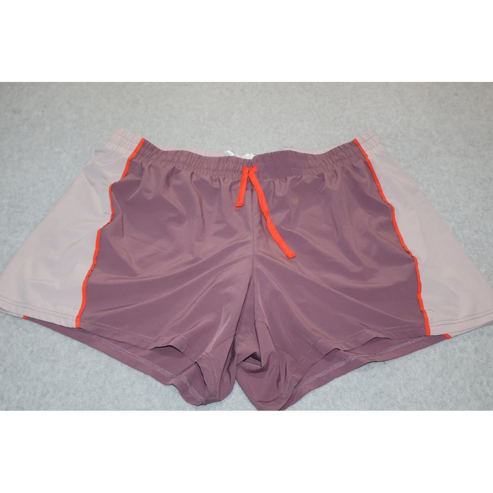 Fabletics Lined Shorts Women 2X Purple Running Athletic Drawstring Colorblock